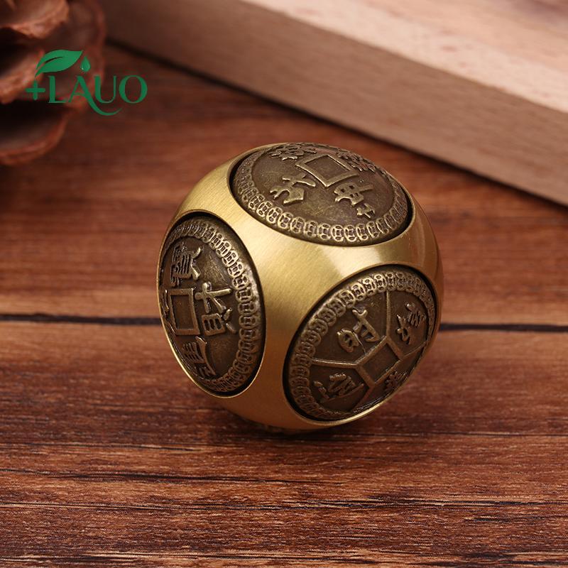 Springevenstar Sáu Mặt Bốn Phước Lành Lu Tiền Fidget Spinner Đồng Thau Giảm Căng Thẳng Khối Giải Nén Bóng Fidget Đồ Chơi Thủ Công Springevenstar