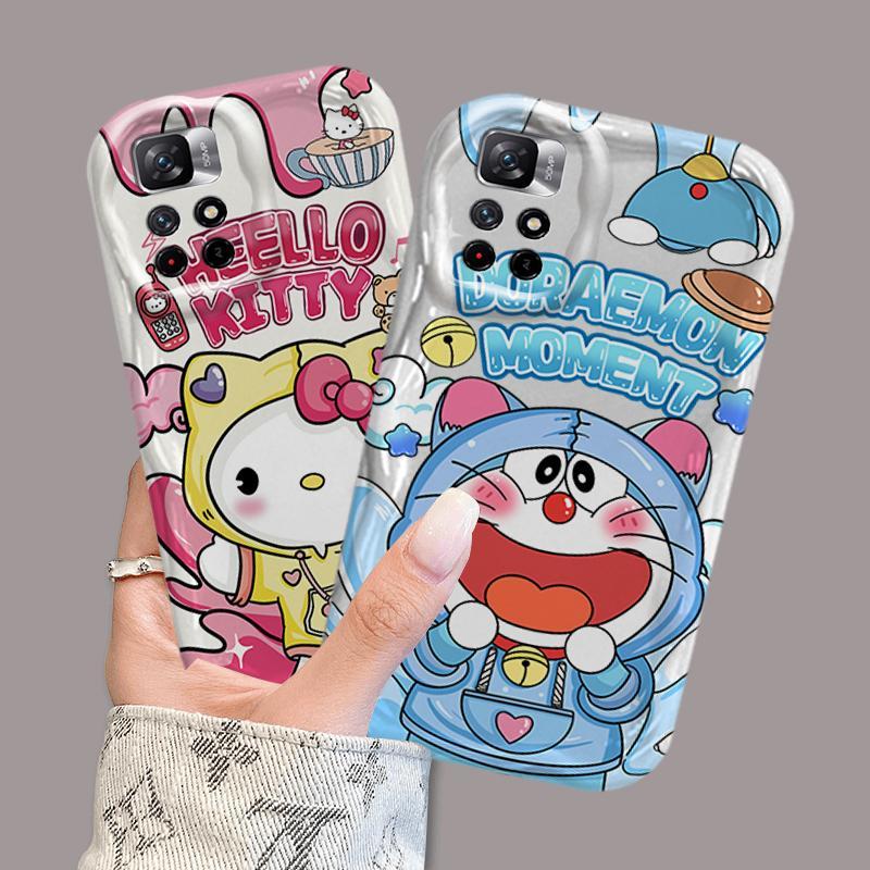 Vỏ Silicon Hoạt Hình Cho Redmi Note 11 11S 12 Pro 4G 3D Phụ Kiện Vỏ Điện Thoại Mềm Doremon Chống Sốc Ốp Lưng