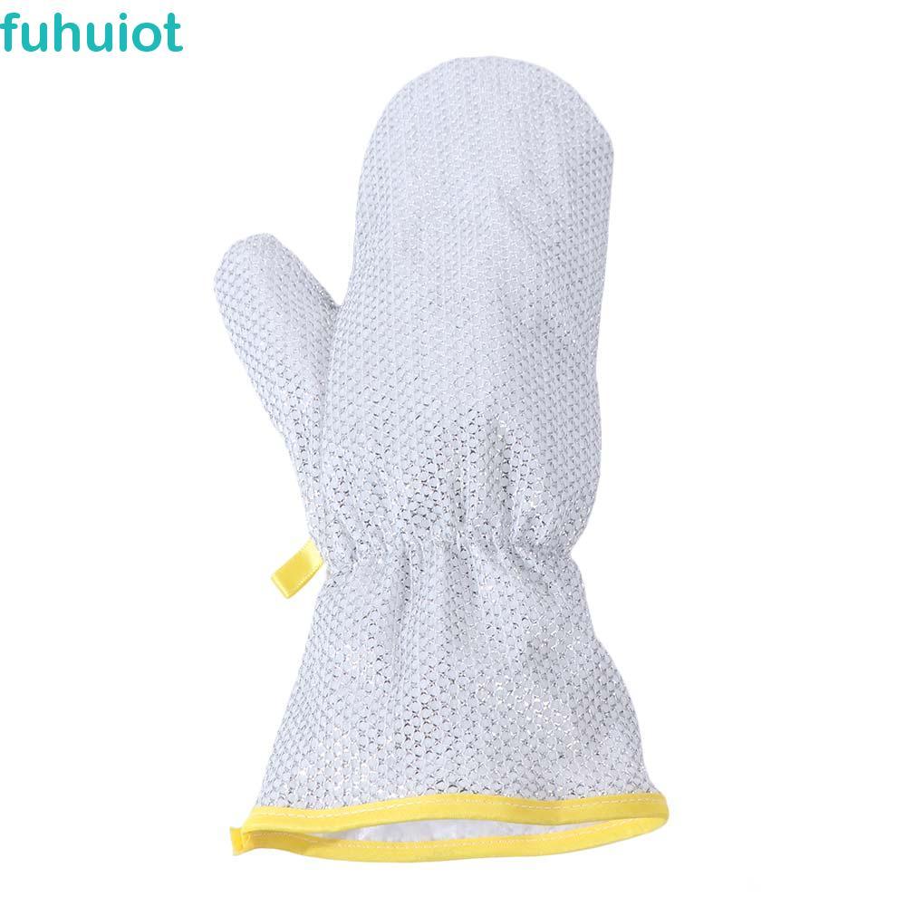 Găng tay dây thép FUHUIOT 6 chiếc, Găng tay rửa chén thiết kế mở rộng dày, Găng tay làm sạch chống trầy xước chống mài mòn bền bỉ Làm sạch nồi