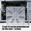 SUIT 12Cm PC Quạt Nướng Có Ốc Vít Lưới ABS Cho Vỏ Máy Tính Bảo Vệ Làm Mát Trong Suốt Đen Trắng Tùy Chọn