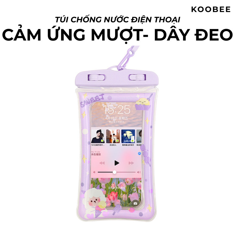 Túi Đựng Điện Thoại Chống Nước Cao Cấp – Cảm Ứng Mượt, Dây Đeo Cổ, Dùng Đi Bơi & Du Lịch | 371