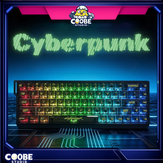 [Ship nhanh] Bộ Keycap Cyberpunk Trong Suốt ,Carbon - 136 Phím - Profile Cherry - Nhựa PC-Xuyên LED - CooBeStore