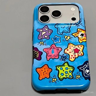Ốp Điện Thoại Thích Hợp Cho iPhone Xanh Nhiều Màu Sắc Star Bio iPhone17promax16 Phim 2 Trong 1 iPhone15 Vỏ Điện Thoại 14 Hai Lớp 13 Vỏ Bảo Vệ EBHT