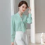 Áo sơ mi nữ phong cách Hàn Quốc, thiết kế dây buộc cổ và tay rời