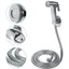 Bộ vòi xịt vệ sinh inox cao cấp,vòi xịt bồn cầu nhựa và inox đẹp, lực nước mạnh kèm dây và đế cài-TOOLIX
