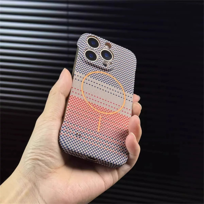 Ốp Lưng Carbon Fiber Có Nam Châm Cho IPhone 16 15 14 13 Pro Max ốp Bảo Vệ Chống Sốc Siêu Mỏng Nhiều Màu