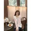 Đầm sơ mi ngắn tay cổ búp bê trắng phong cách ngọt ngào Phong cách mùa hè sang trọng Giảm tuổi Váy ngắn gọn hơn