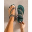 Giày Nữ Phong Cách Dân Tộc Bohemian Thời Trang Mùa Hè Giày Sandal Đi Biển Đính Hạt Flip-Flops 7SES