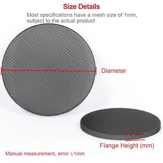 STABFOAM 1 Cái Chuyển Đổi Loa, Lưới Bảo Vệ Lưới Tản Nhiệt Sắt Kim Loại, Loa 45-222mm Vòng Tròn Trang Trí Âm Thanh Xe Hơi