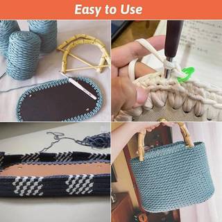 [KTP] Đáy dài 22*10cm cho túi dệt kim đế Túi Da PU Có Lỗ Phụ kiện đáy túi móc tự làm