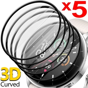 2-10 Chiếc Cong Kính Cường Lực Cho OnePlus Watch 4 3 2R 2 47mm 43mm eSIM Đen Edge Bảo Vệ Màn Hình Cho OnePlus Nord Dây Đồng Hồ Chống Vân Tay Phim Kính HD