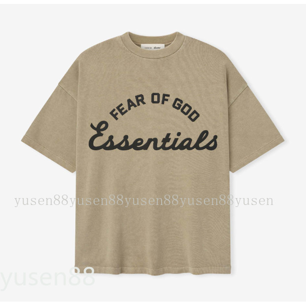 Bộ sưu tập mới ESSENTIALS FEAR OF Summer - Áo thun ngắn tay cotton nguyên chất