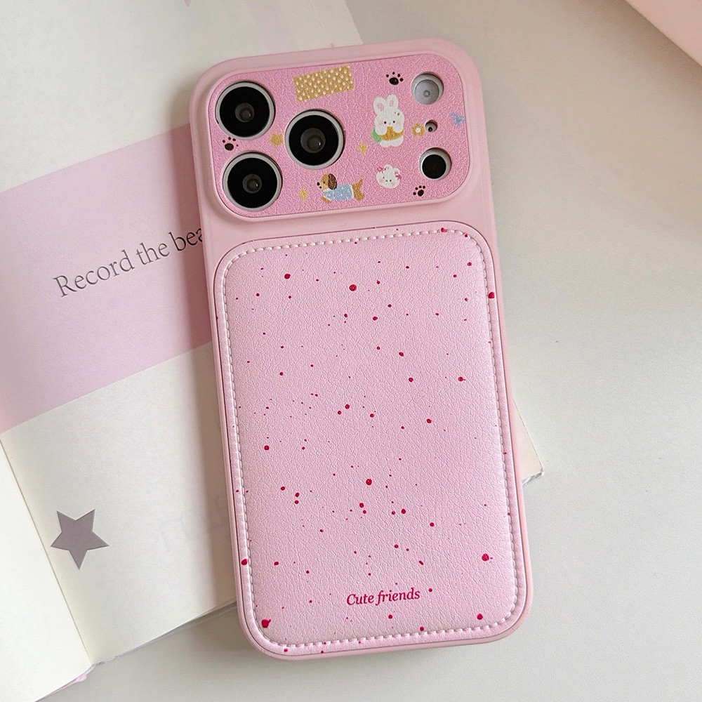 Ốp Điện Thoại Da Thỏ Hoạt Hình Nhiều Màu Sắc Chấm Cho iPhone 17 Pro Max 16 15 14 13 Vỏ Bảo Vệ Chống Sốc