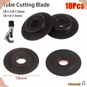 CHEESELY 10 Lưỡi cắt ống, Dụng cụ cắt Vòng bi Bánh xe cắt ống thép, Phụ kiện dụng cụ điện tròn 18mm Lưỡi cắt cho ống thép không gỉ bằng đồng
