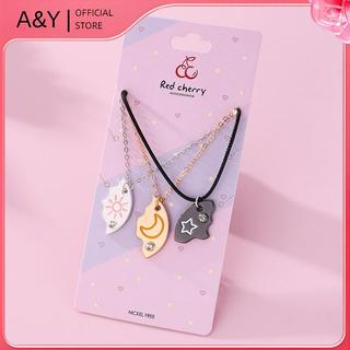 A & Y Mặt Dây Chuyền Mặt Trời và Trăng Sao - Quà Tặng BFF Thời Trang