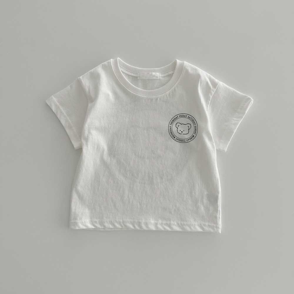 Áo Thun Trẻ Em Áo Phông Trẻ Em Friday Họa Tiết Gấu Koala Con Dấu Tròn Cotton Mềm Mịn Unisex 6M-5T - NUGGAP