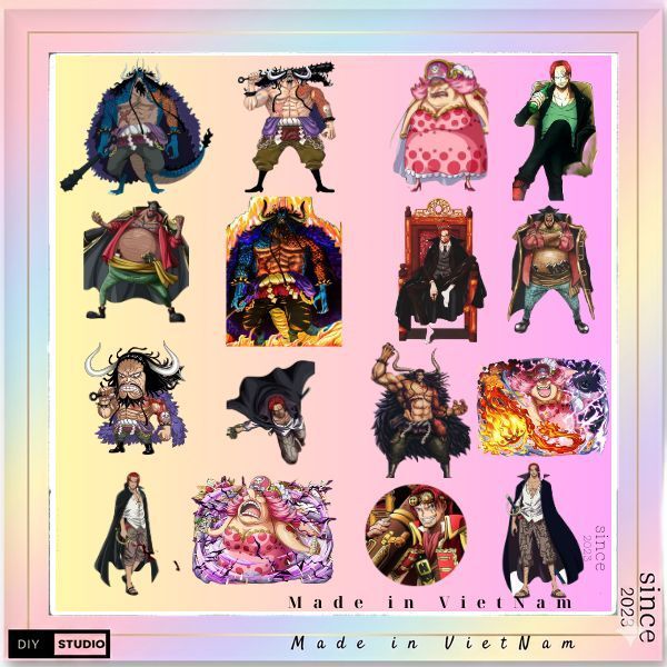 100 sticker one piece tứ hoàng siêu ngầu
