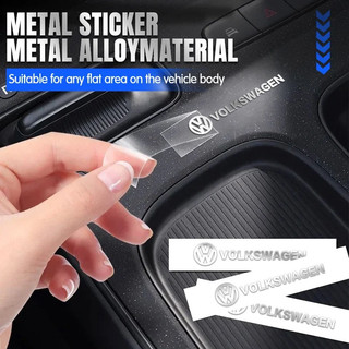 3D Xe Ô Tô Kim Loại Sáng Tạo Miếng Dán Chống Thấm Nước Chống Bụi Bẩn Cho Volkswagen VW Rline Amarok T5 Phaeton Tiguan T-Cross