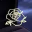 Pin Camellia Openwork cổ điển, Trâm cài hoa hồng lấp lánh Luxe Openwork cho áo khoác ve áo [mới]