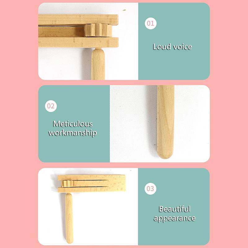 < WHPHous-t > Soundboard Giáo Dục Cho Trẻ Em Gỗ Castanets Mexico Matraca Trẻ Em Bộ gõ Gỗ Ratchet Máy tạo tiếng ồn Đẹp
