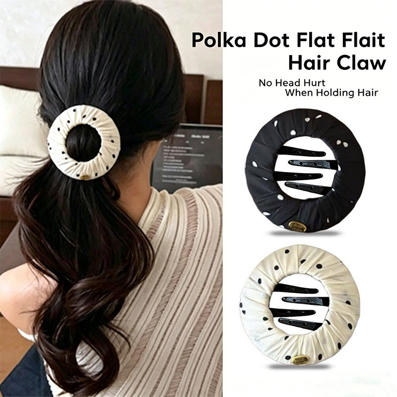 Grabber Kẹp Tóc Phẳng Chấm Bi Tròn Phù Hợp Với Mũ Thể Thao