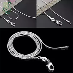 Dây chuyền bạc 925 mạ, độ dày 1mm với nhiều kích cỡ: 16", 18", 20", 22", và 24"