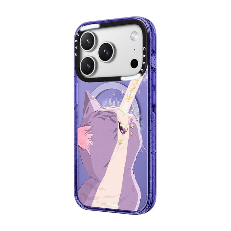 CASECASE X Kiera Won Moonlight Pink Fizz & Peri Purple Clear Hard Từ Hút Tác Động Dành Cho Apple IPhone 12 13 14 15 16 17 Pro Max Air Plus
