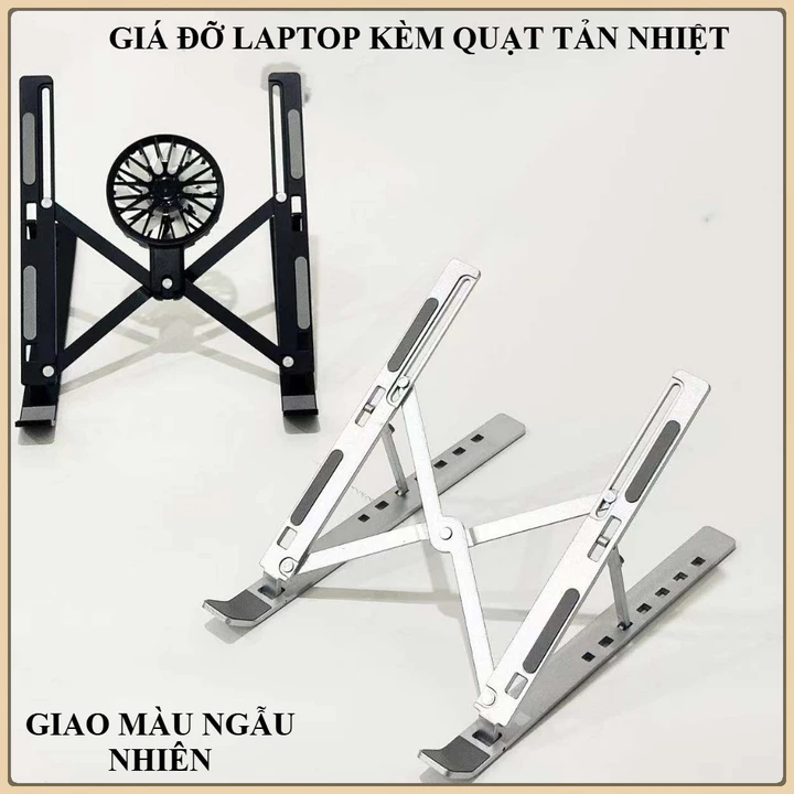 Hợp Kim Nhôm Giá đỡ laptop Đế tản nhiệt laptop gấp gọn điều chỉnh độ cao N3 Kệ tản nhiệt laptop có quạt tản nhiệt
