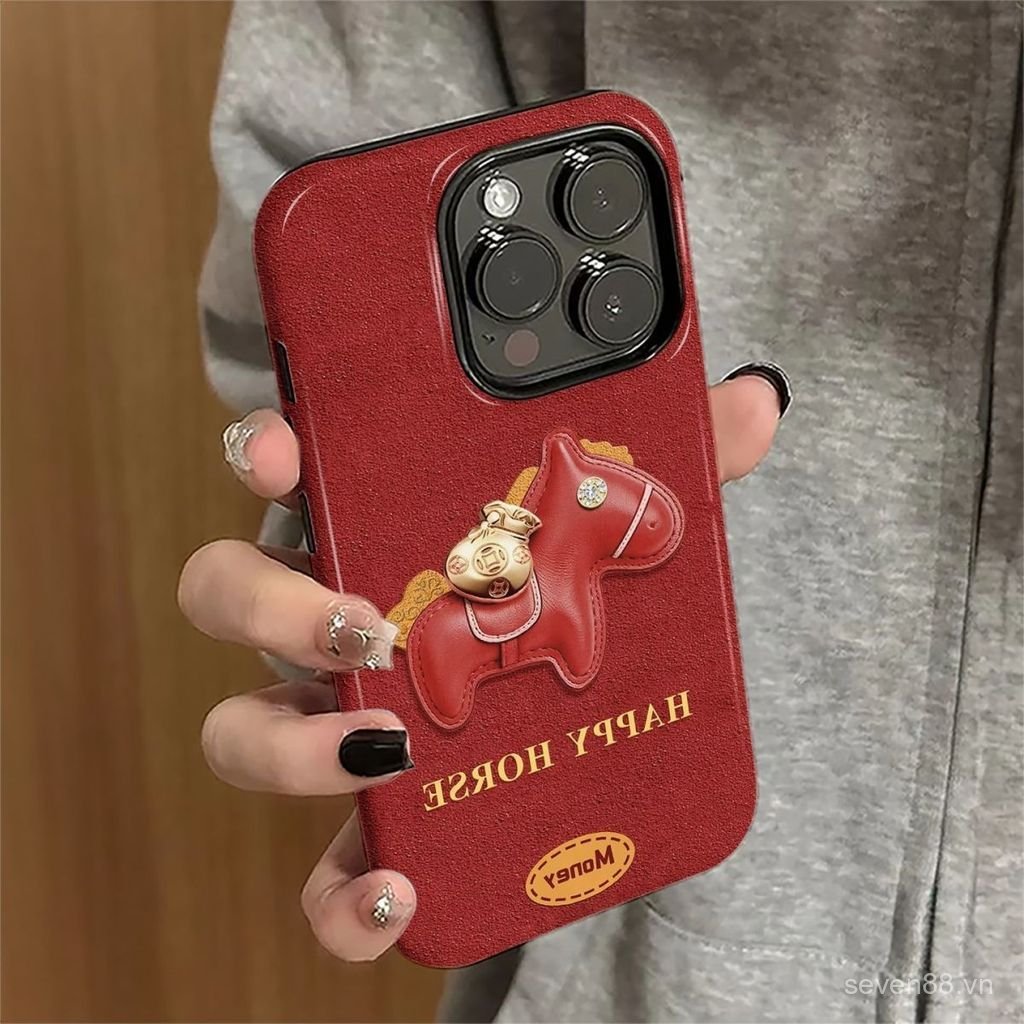 Ốp Điện Thoại Thích Hợp Cho iPhone 11 12 13 14 15 16 17 Pro max Plus Air Lucky Bag Pony Chống Sốc Vỏ Bảo Vệ Chống Sốc Bao Gồm Tất Cả U4F1