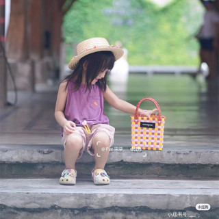 Túi xách vuông dệt Thái Lan - Túi đựng giỏ mùa hè đầy màu sắc dành cho nữ