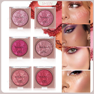 Minced Potato Rouge Blush Ba Chiều Ngọc Trai Nướng Bột Nhấp Nháy Mặt Làm Sáng Hoa Dập Nổi Blush Trang Điểm