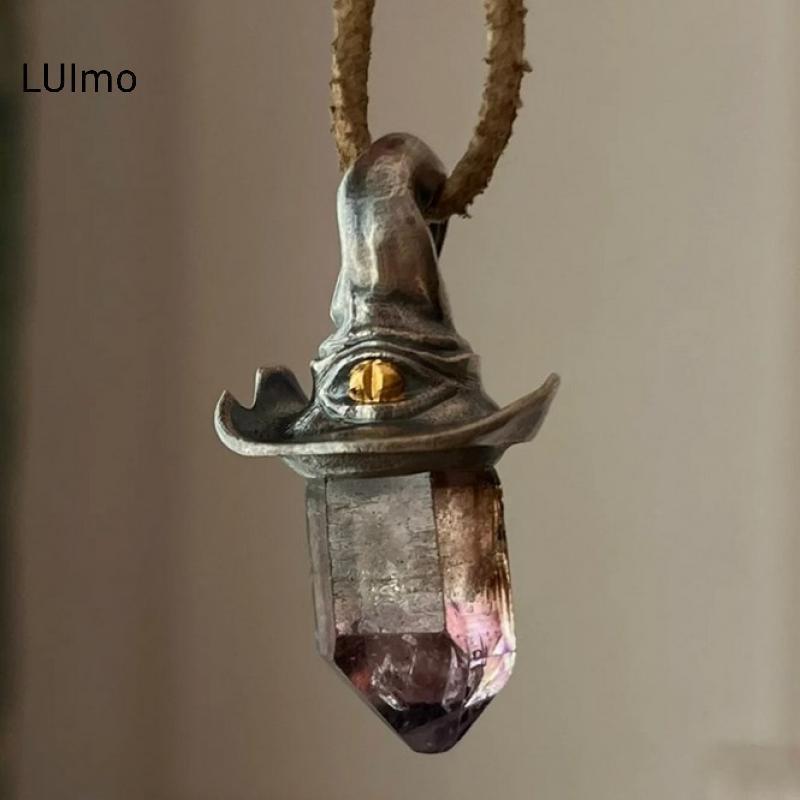 Vòng cổ mặt dây chuyền pha lê LUImo — Thiết kế Boutique, tối giản độc đáo với màu lanh nghệ thuật và cảm giác thời trang đặc biệt; Mảnh trang sức có mùi vị cao (SBS)