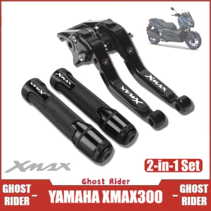 Dành Cho Xe YAMAHA 2017-2025 XMAX300 XMAX250 XMAX400 Có Thể Gập Lại Có Thể Điều Chỉnh Cần Phanh Tay Cầm Bộ CNC Nhôm