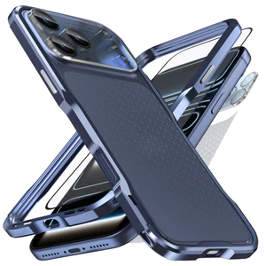 Dành Cho iPhone 17 16 15 14 13 Pro Max Armor Case Khung Kim Loại Sang Trọng Hợp Kim Nhôm Nhẹ Chống Sốc Ốp Lưng