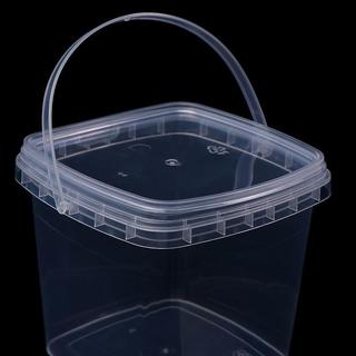 Queenten 1Pc 280ML / 500ML / 1L Xô nhựa rỗng có nắp Bình PP kín khí Hộp đựng trong suốt để bảo quản thực phẩm số lượng lớn Xô đồ uống QT
