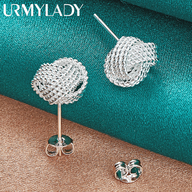 URMYLADY Thắt lưng và bông tai bạc 925 cho nữ, phù hợp cưới hỏi