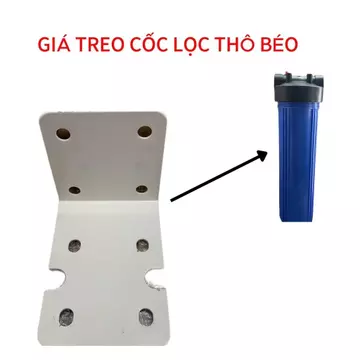(Tặng ốc vít gắn cốc) Giá sắt treo cốc lọc thô béo đầu nguồn chức năng giá đỡ cốc lọc 20 inch béo hoặc 10 ich béo