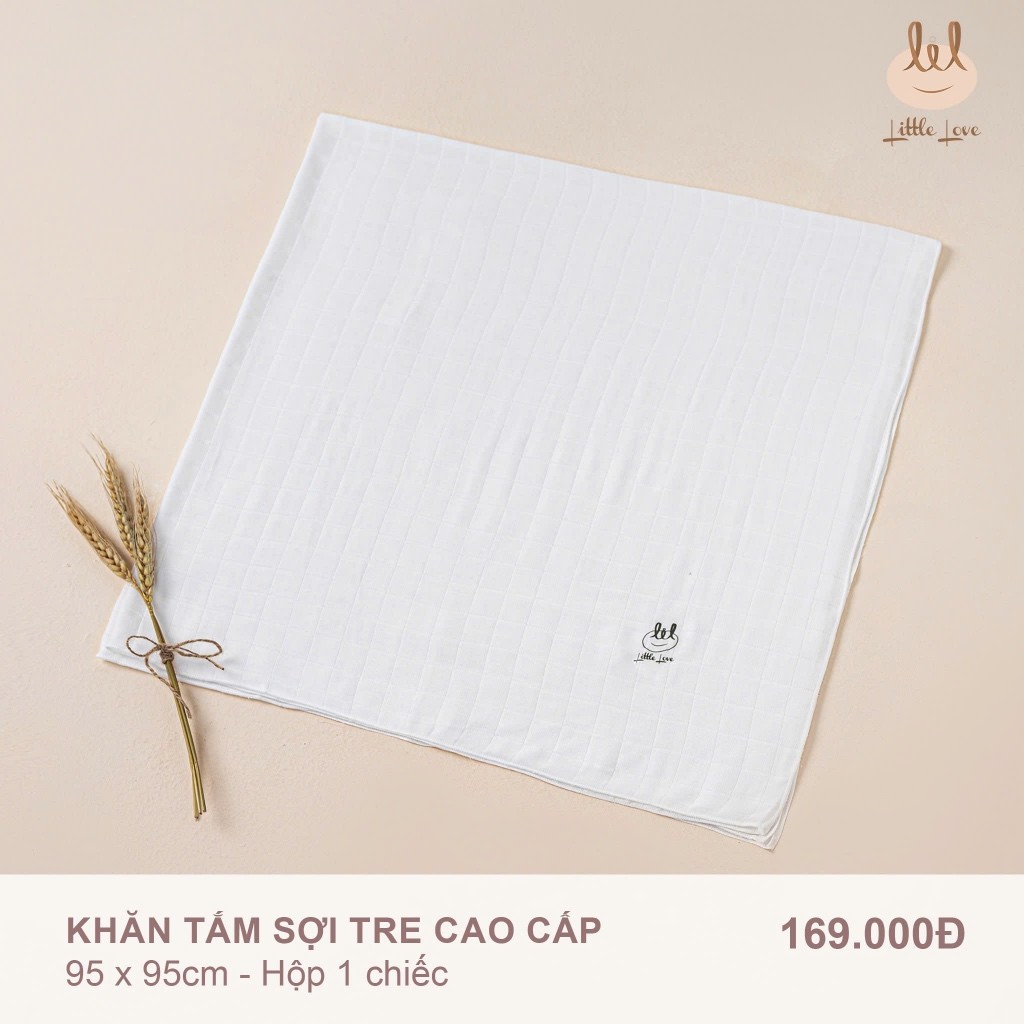 Sét Khăn xô tắm [ Bamboo - sợi tre cao cấp] dành cho bé LiL Little Love (BBKT02) kích thước 95cmx95cm