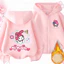 My Melody Kids Áo Hoodie có khóa kéo ấm áp Áo khoác hoạt hình có mũ trùm đầu cho trường học Hoạt động ngoài trời