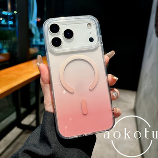 Hút từ tính gradient trong suốt thích hợp cho vỏ điện thoại iPhone 17pro, acrylic trong suốt 16pro, 15 cảm giác cao cấp, 14 bao gồm tất cả chống rơi, vỏ bảo vệ 12 / 11