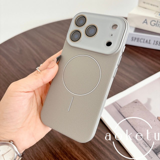 Họa tiết Litchi với màng ống kính tích hợp thích hợp cho vỏ điện thoại iPhone 17 Promax, vỏ cứng chống rơi từ tính Air mới Apple 17 Pro tối giản 17 bao gồm tất cả các vỏ cứng chống rơi