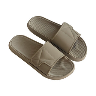 XIXITIAO Dép Dép Đơn Giản Màu Trơn Cặp Đôi Velcro Nhà Đế Mềm Nam Nữ