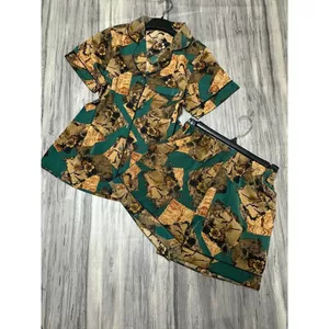 Mango Quần Đùi Đồ Bộ Pyjama Tay Ngắn Lụa Mango Sang Trọng Thoáng Mát 1 Size Từ 45 Đến 58kg