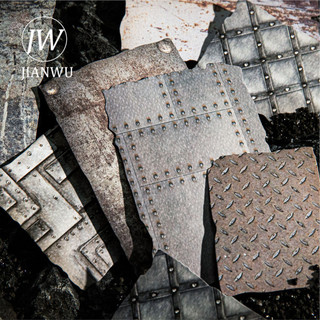 JIANWU Giấy Rỉ Series Vintage Rust Relief Phong Cảnh Cắt Dán Thêu Sò Chất Liệu Giấy Sáng Tạo DIY Rác Tạp Chí Văn Phòng Phẩm