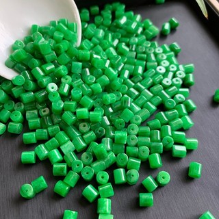 ((20 miếng) Ngọc khô xanh DIY phụ kiện trang sức, hạt rời nhỏ, ~6x6mm)