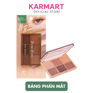 Bảng Phấn Mắt 6 Ô Màu BABY BRIGHT Eye Palette Phấn Lì Và Ánh Nhũ Lấp Lánh 0.7g