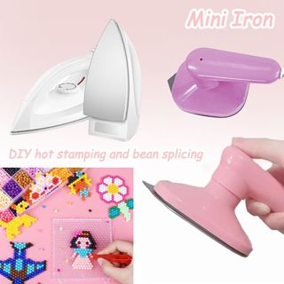 MODOMINO Mini Iron, DIY Ironing Collage Beans Tool, Hạt Nhựa Di Động 2.6 Mm Cầu Chì Hạt Cầu Chì Chọn Khay Bộ Đồ Chơi Trẻ Em