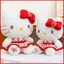 BH2 Sanrio Hello Kitty Plushie Quà Tặng Hoa Hồng Nơ Sang Trọng Cotton Đồng Hành Búp Bê Gối Mềm HB2