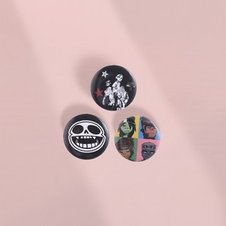 Ban Nhạc Ảo Gorillaz - Huy Hiệu Thép Mạ và Biểu Tượng Sáng Tạo, Quà Tặng Perfect cho Người Hâm Mộ