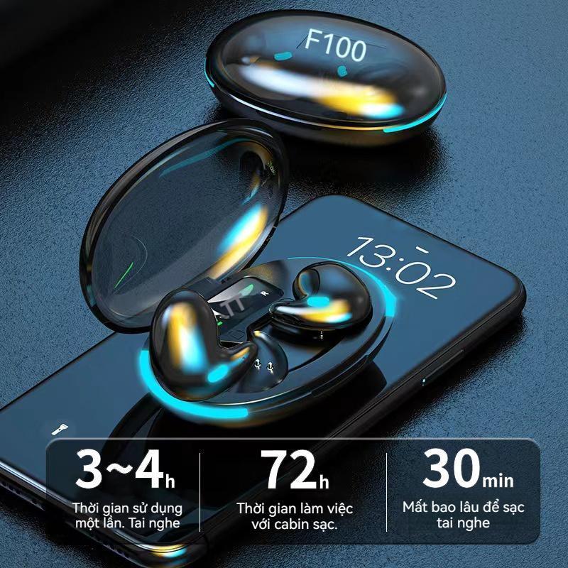 Tai nghe ngủ TWS X55, Tai nghe Bluetooth không dây, Âm thanh nổi Hi-Fi, có micrô giảm tiếng ồn chống nước